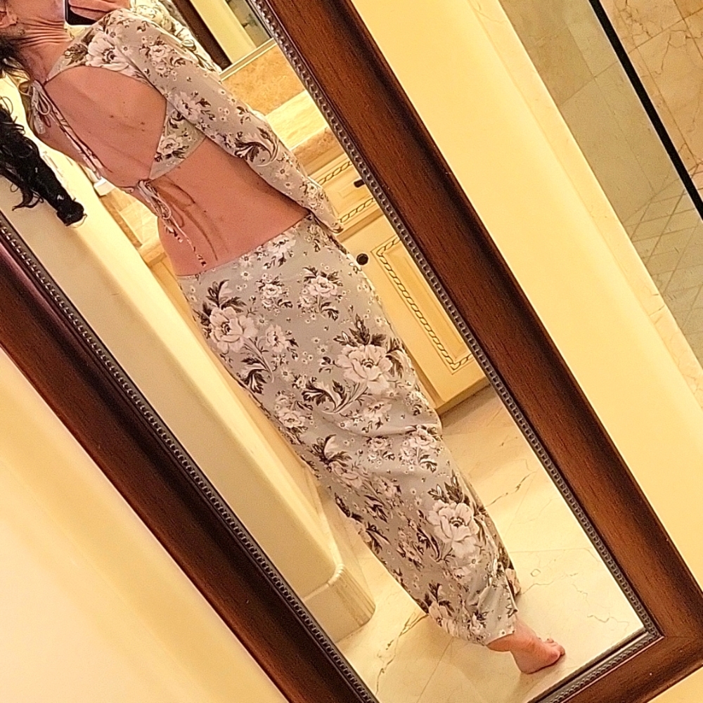 Tiger Mist Macro Floral Maxi Skirt & Top Set, XS - Picture 7 of 15